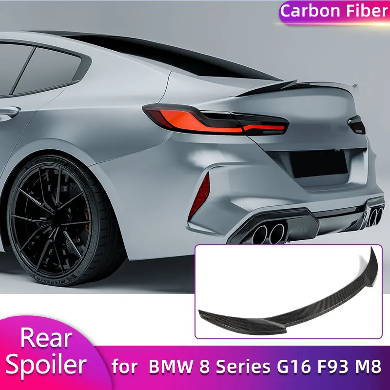 Vollcarbon-Heckspoiler für BMW 8er G16 F93 M8 Gran Coupé 2019-2024, Rennsport-Heckspoiler Kofferraumlippe