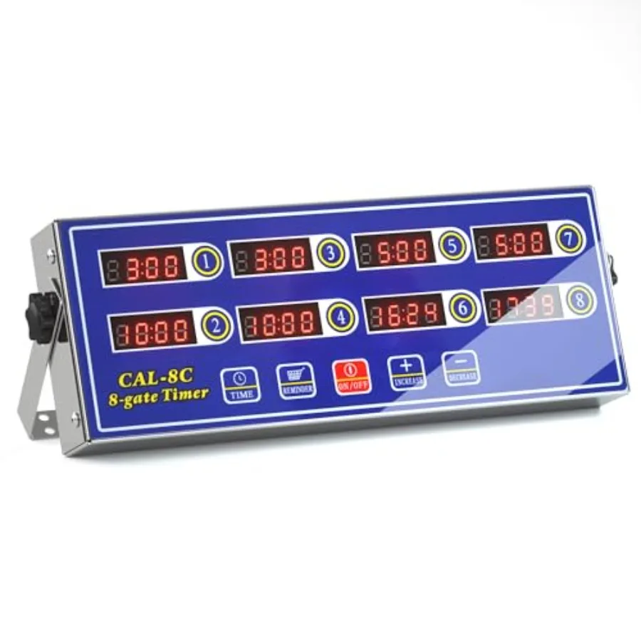 

8-канальный цифровой кухонный таймер с напоминанием для ресторана, домашней кухни и кафетерии с громким кольцевым будильником и нержавеющей сталью