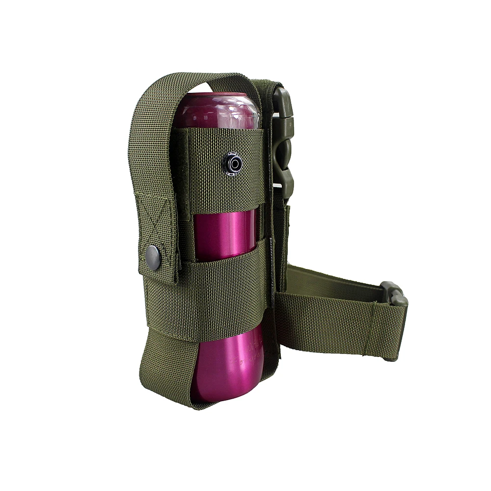 Tactical Drip Leg Pepper Spray Holder Fits MK9 Water Bottle Holster with Adjustable Thigh Cuff Pocket Bottle Holder Open Top