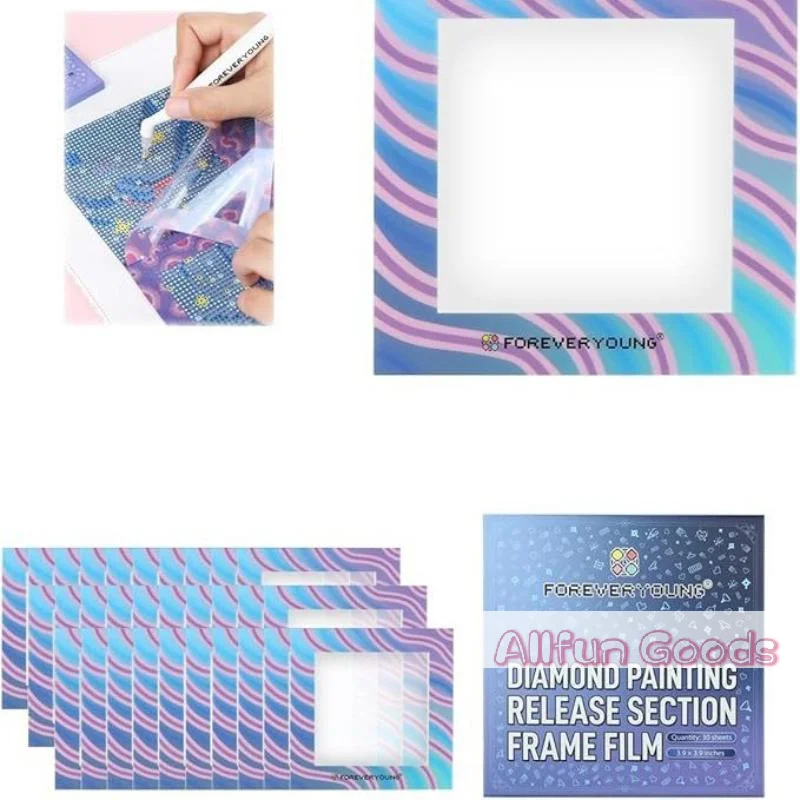 [TG835]6Pcs Assist Aligning Painting Release Film Protective Frame Reusable Alignment Tools Home Art
