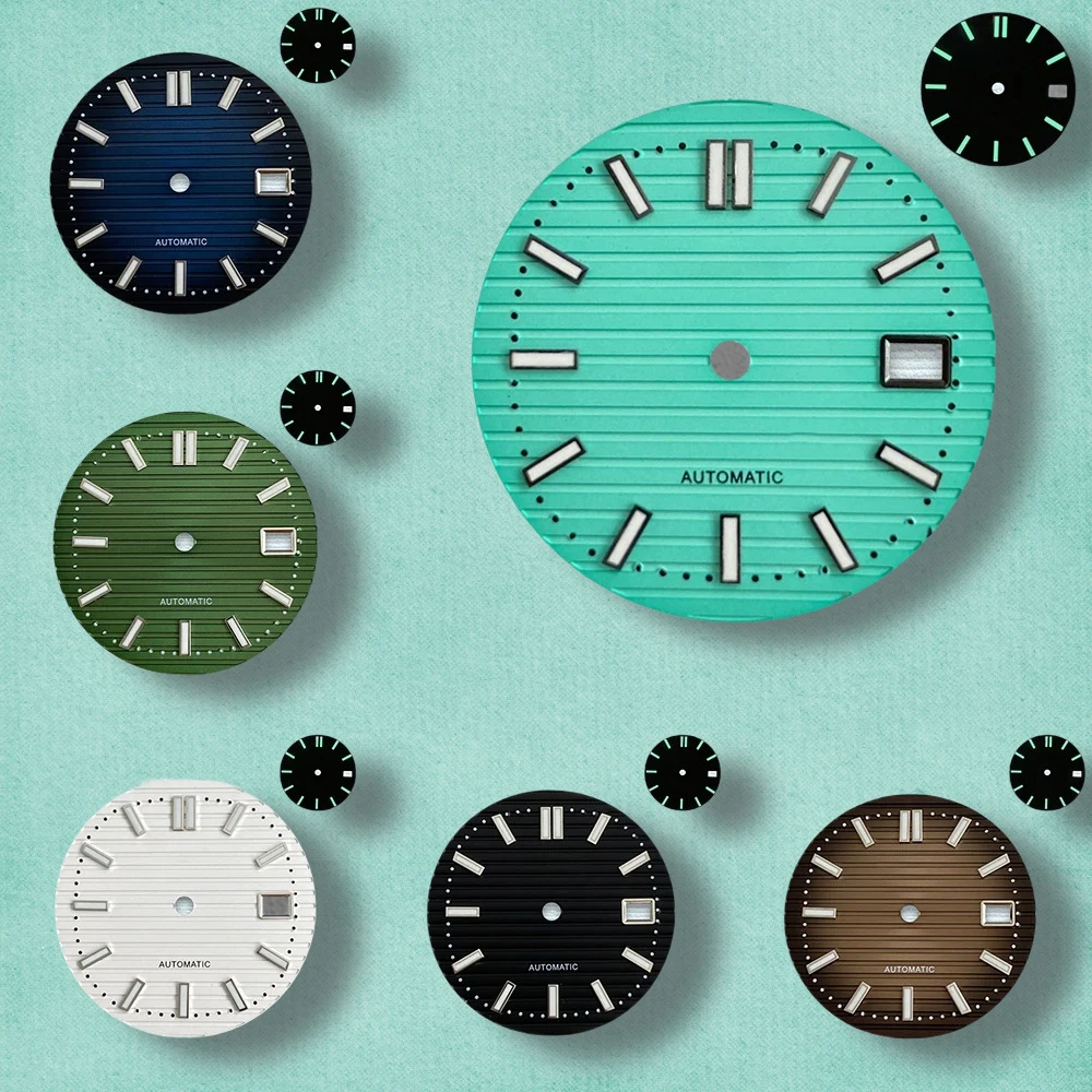 

30.5mm S Logo NH35 Dial Nautilus Dial For NH35 NH36 Movements High Quality NH35 Accessories Green Luminous Watch repair