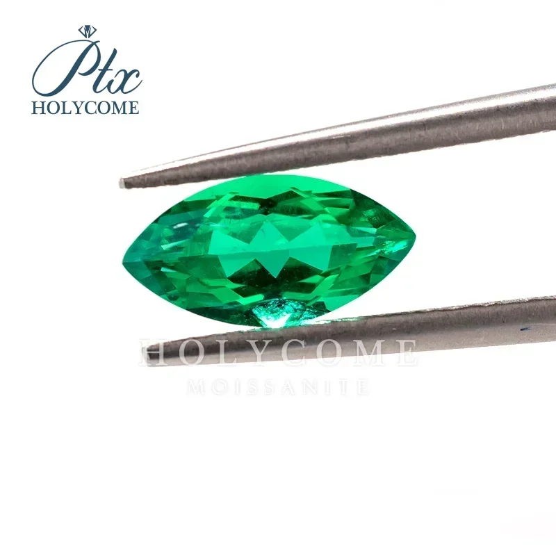 4.5x7mm Holycome Lab Grown Emerald Cut Green Marquise Cut Loose Gemstone Manufacturer Factory Supply