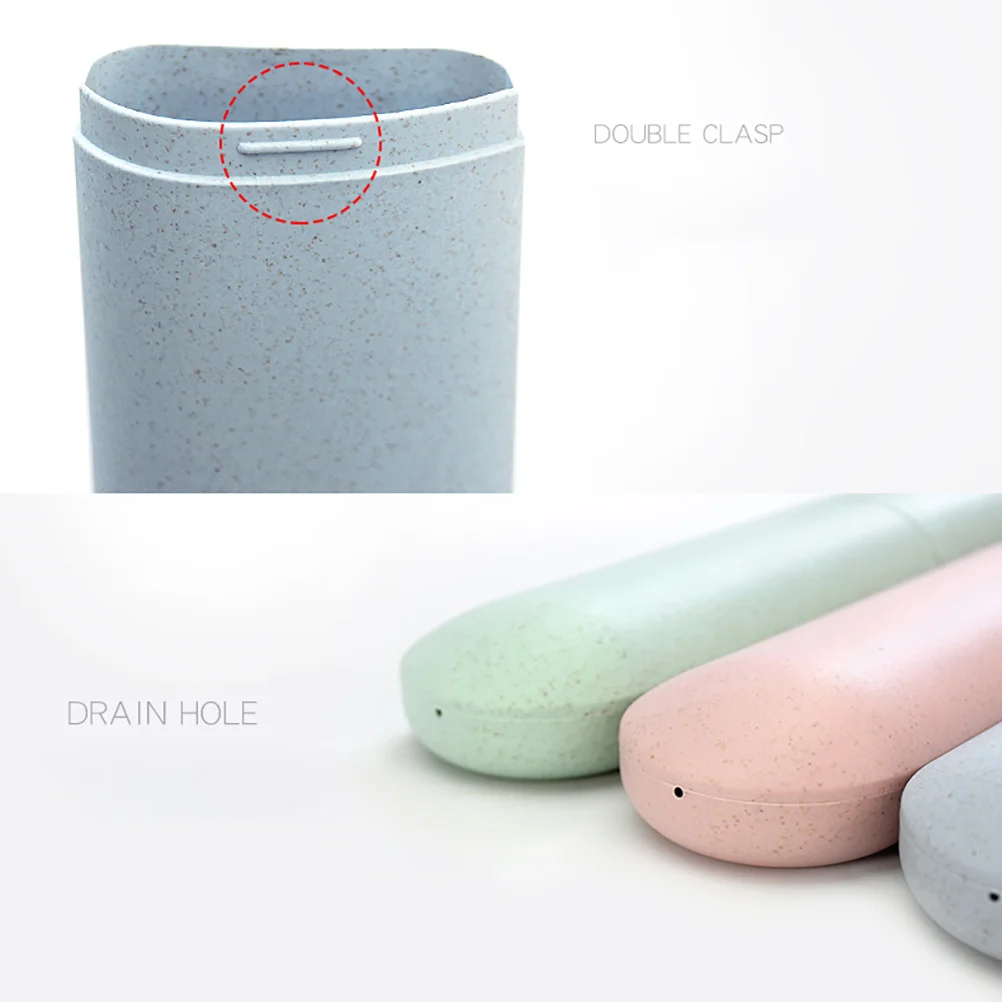 Estuche para cepillos de dientes, soporte de viaje portátil a prueba de polvo para cepillos de dientes, pasta de dientes, Material nórdico verde Pp adecuado para acampar
