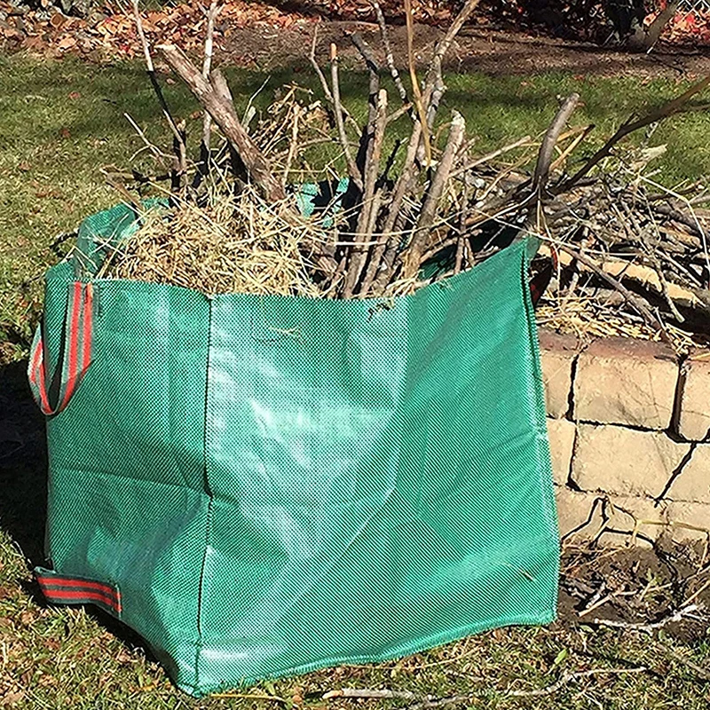 125/270L Garten PP Pflanze Blume Müllsack Milchsäcke mit verstärkten Griffen Mülleimer Garten Rasen Blatt Kleinigkeiten Sack