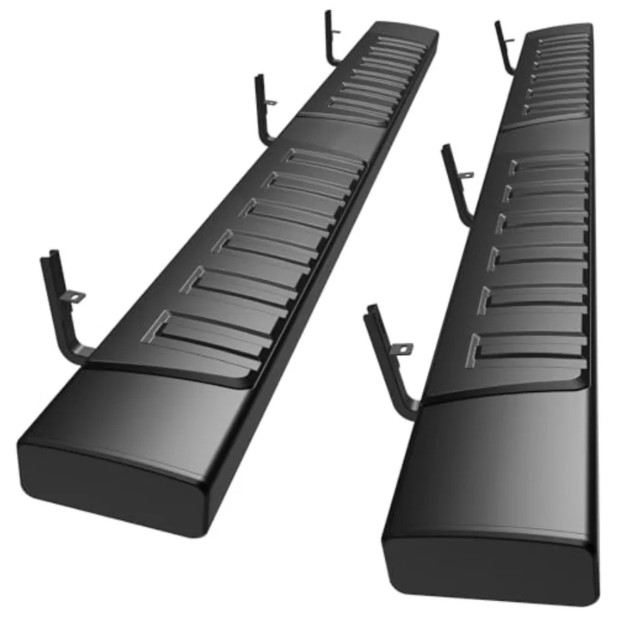 

6-дюймовые подножки, совместимые с 20152025 Chevy Colorado GMC Canyon Crew Cab, алюминиевый сплав, черные полосы Nerf, боковые ступеньки f