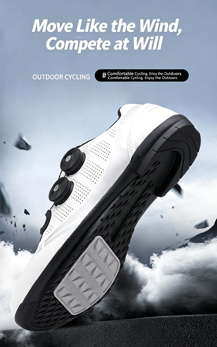 Professionelle MTB Mountainbike-Schuhe für Herren, Atmungsaktive SPD-Rennradschuhe, Damen SPD-Klickschuhe für Radfahren – Detail 3