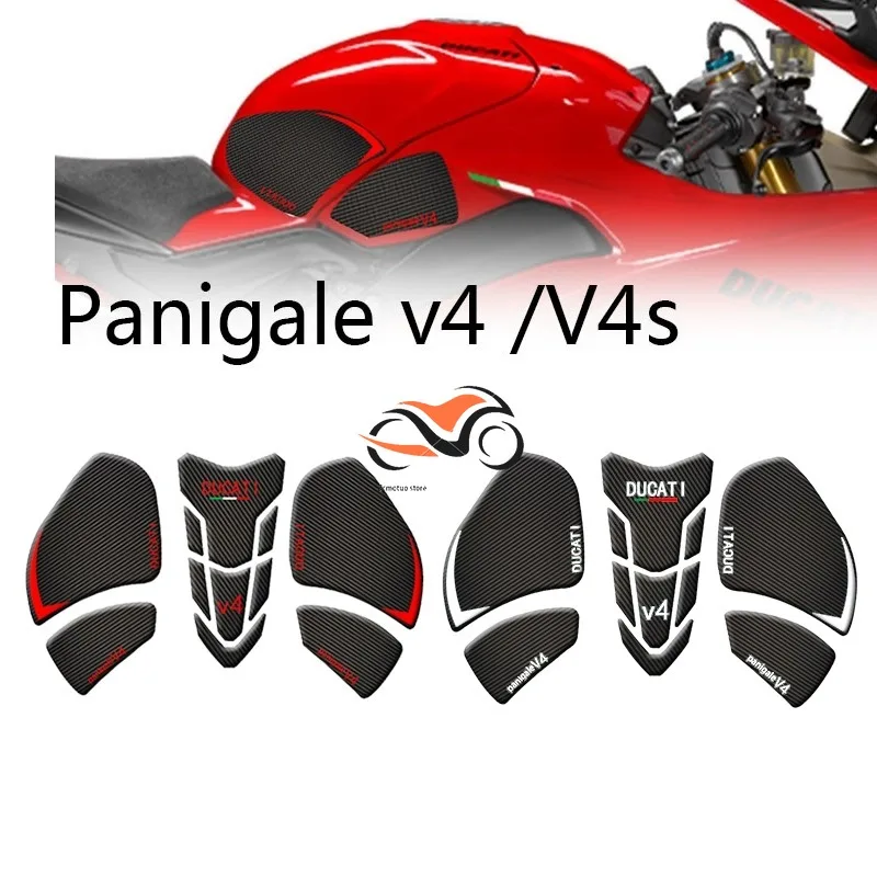 

Motorcycle Fuel Tank Sticker Anti Slip Sticker Fishbone Sticker Side Protective for DUCATI Panigale V4 V4S 2018-2022