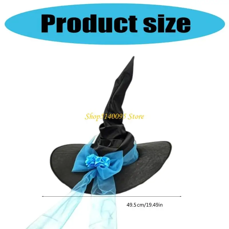 Chapéu bruxa larga dxae largo Capas bruxas bruxa Bruxas Bruxas Bruxas Bruxas Chapéu Halloween Cosplay Fantas