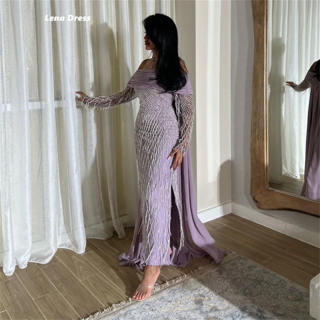 Lena Custom Made Elegant Evening Dresses for Woman Luxury Evening Dresses 2025 Beads Mermaid Wedding Guest Dress Women Ball Gown image 2
