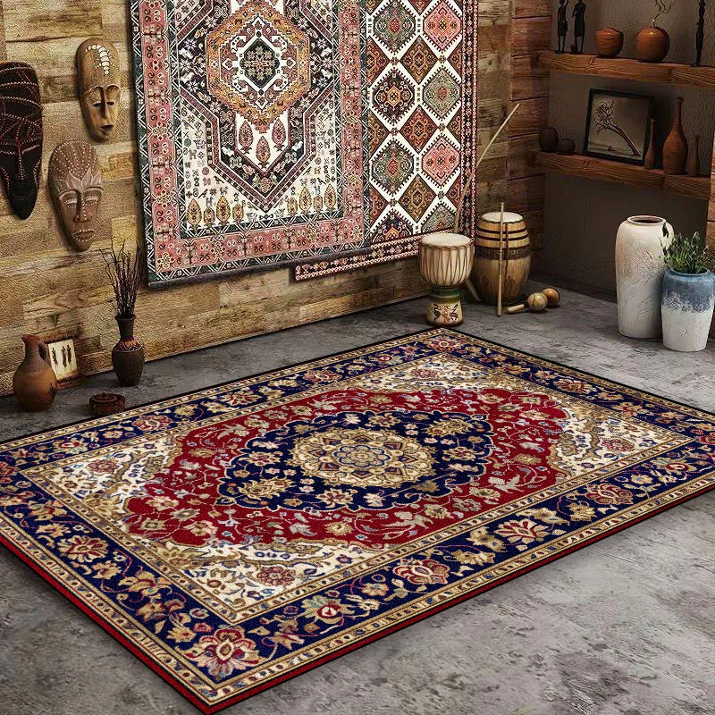 

Retro Nationality Style Carpet Living Room Decoration Home Persian Lounge Rugs 160x230 Bedroom Bedside Non-slip Plush Floor Mats