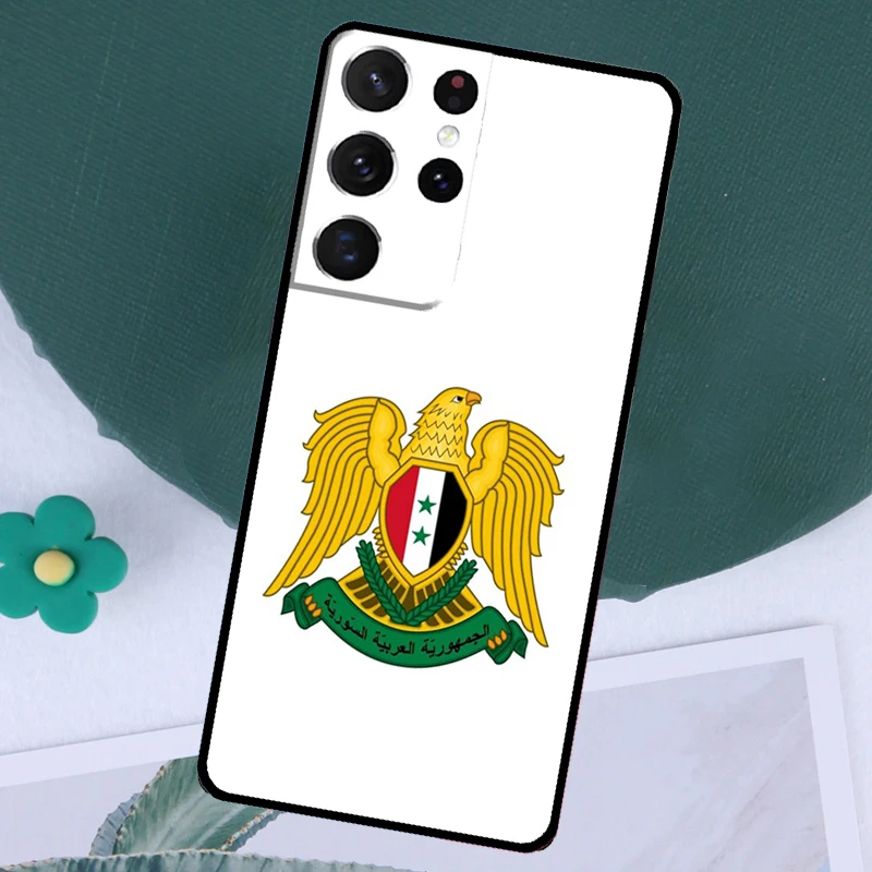 Syria Flag Cover For Samsung Galaxy S24 Ultra S21 S22 S23 Plus S20 FE S8 S9 S10 Note 10 20 Ultra Case
