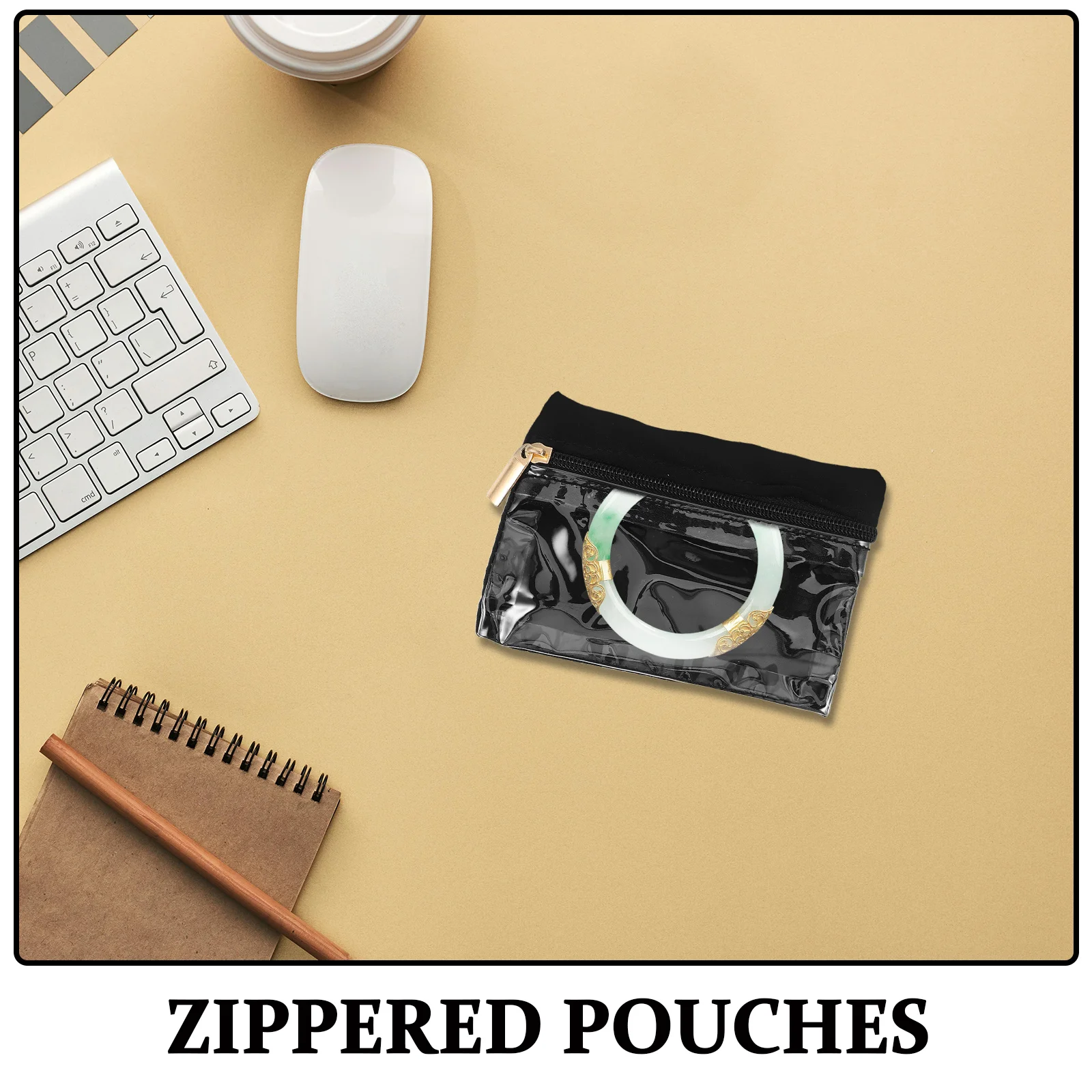 6Pcs Jewelry Organizer Bags Small Zipper Pouches Compact Travel Case for Necklaces Bracelets Watches Portable Jewelry Holder