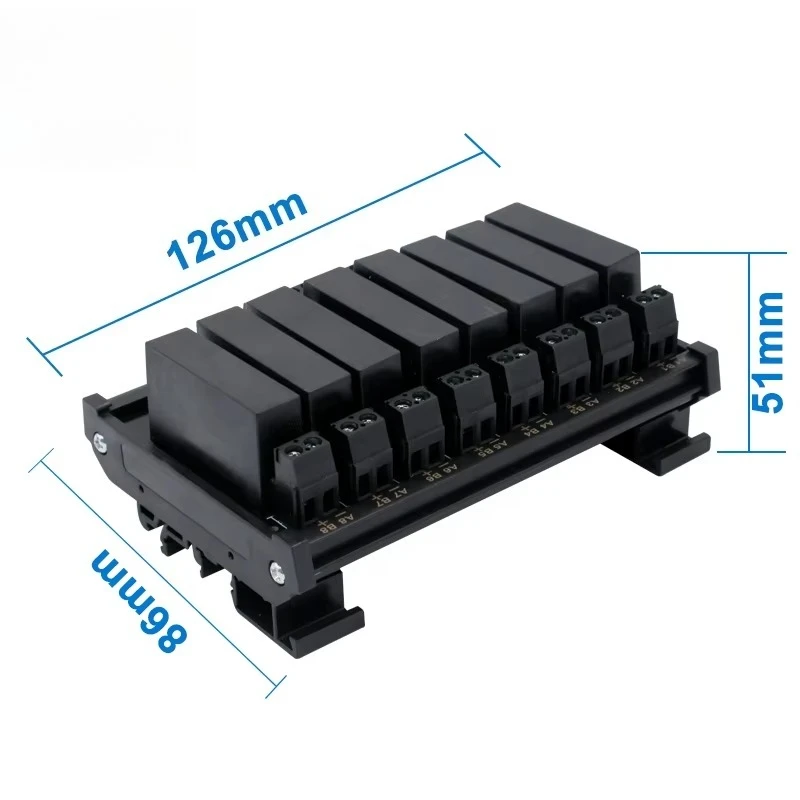 

20268 5A Модуль управления постоянным током, установленный на DIN-рейку, высокомощное твердотельное реле переменного/постоянного тока, общее положительное/обработка, герметичная защита