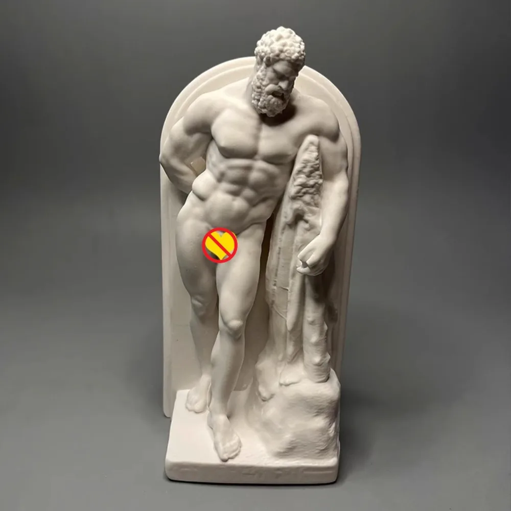 Statue of Hercules Creative Figures Plaster Statue Desk Decoration Artwork Ornaments Characters Sculpture Art Aesthetic Decor
