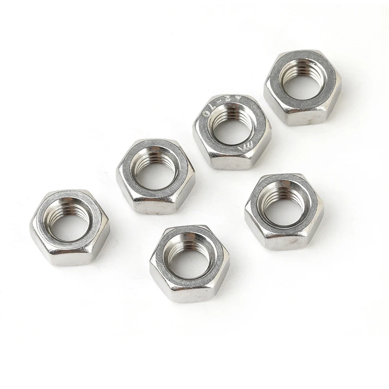 10/20/50/100pcs M2 M3 304 Stainless Steel Nut Hex Hexagon Nut Screw Bolt 3D Printer Parts