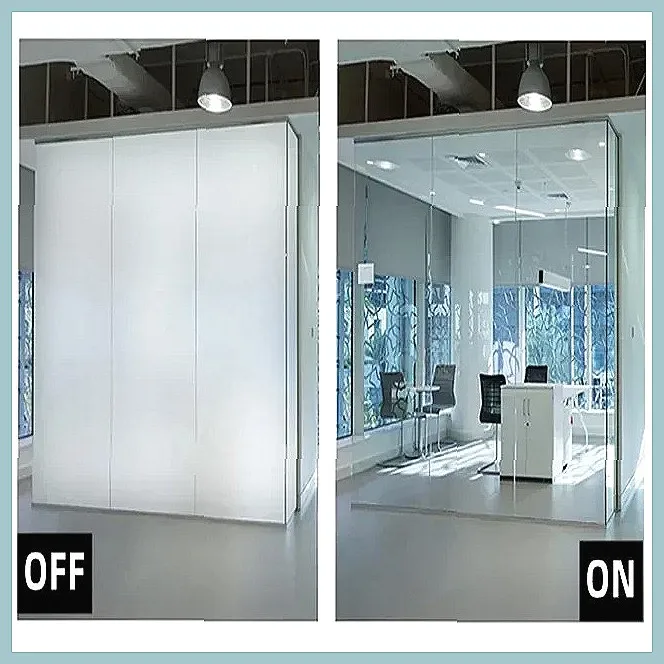 Smart PDLC Film, Electric Switchable Privacy Glass for Office, Home & Car Windows, Instant Frosting & Clearing