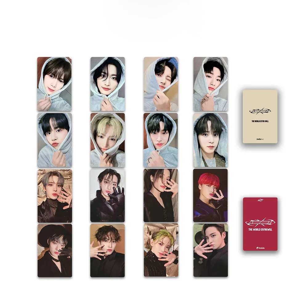 8Pcs/Set KPOP ATEEZ THE WORLD EP FIN WILL Album Photo Card Jongho Seonghwa Mingi Ver Selfie Lomo Cards Fans Gifts