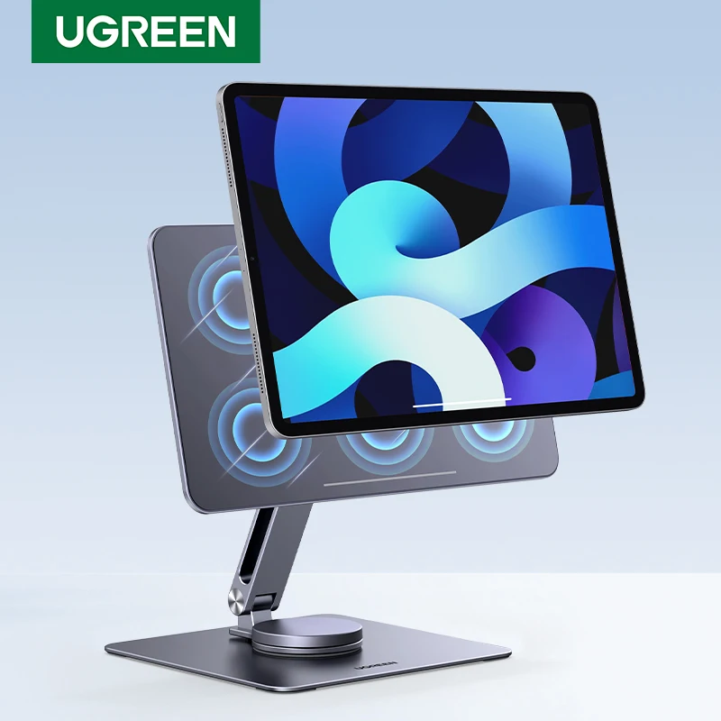 

Магнитная подставка UGREEN, подставка для планшета для iPad Pro 12,9 11 дюймов iPad Air 10,9 дюйма, алюминиевая регулируемая подставка для iPad, держатель для телефона