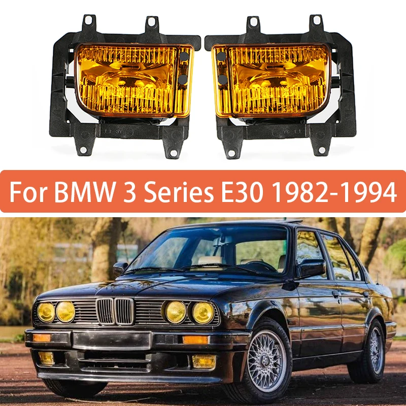 Lámpara antiniebla para BMW Serie 3 E30 1982 1983 1984 1985 1986 1987 1988 1989 1990 1991 1992 1993 luz antiniebla del parachoques delantero amarillo