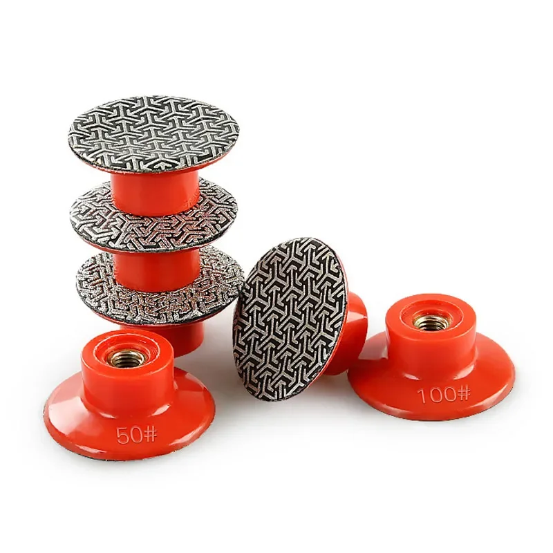 2 Inch 50mm Electroplated Diamond Polishing Grinding Pad Fast Removal Marble Stone Jade Ceramics Metal Small Sanding Disk