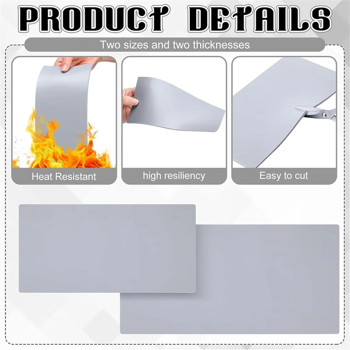 Joyfolk 6 Pcs Silicone Heat Press Mat Set for DIY Hat Vinyl Ironing and Crafting Projects