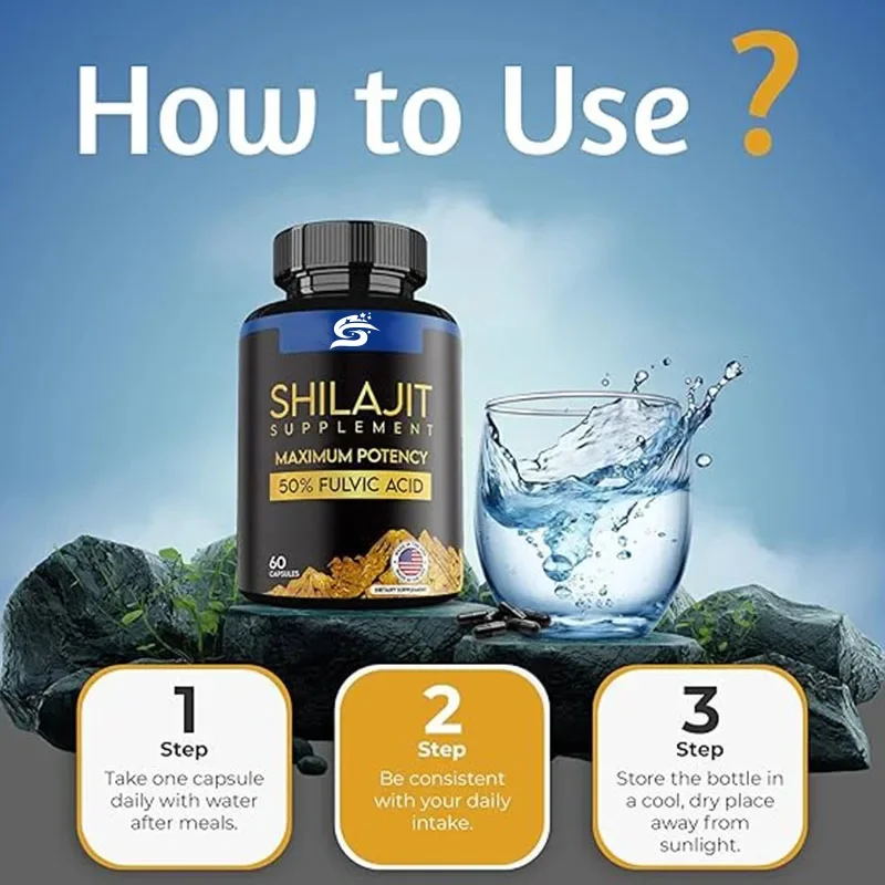 Shilajit ( Fulvic Acid) 60 Capsules || 85+trace Minerals || Men And Women, Shilajit Capsule Supplement