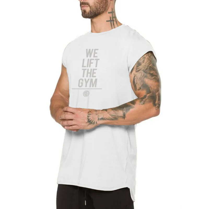 Mens Muscle Brand Sports Small Half Sleeve TShirt Fashion Workout Gym Clothing Fitness Casual Tank Top Bodybuilding Cotton Vest