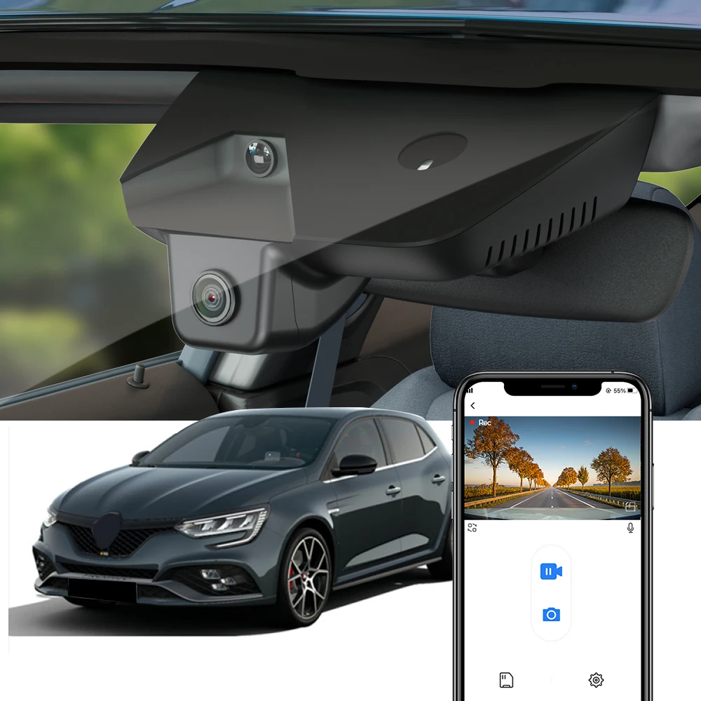 Autokamera für Renault Megane RS 2021-2023 Facelift, FITCAMX 4K UHD Fahrzeugkamera für Renault Kadjar 2015-2022