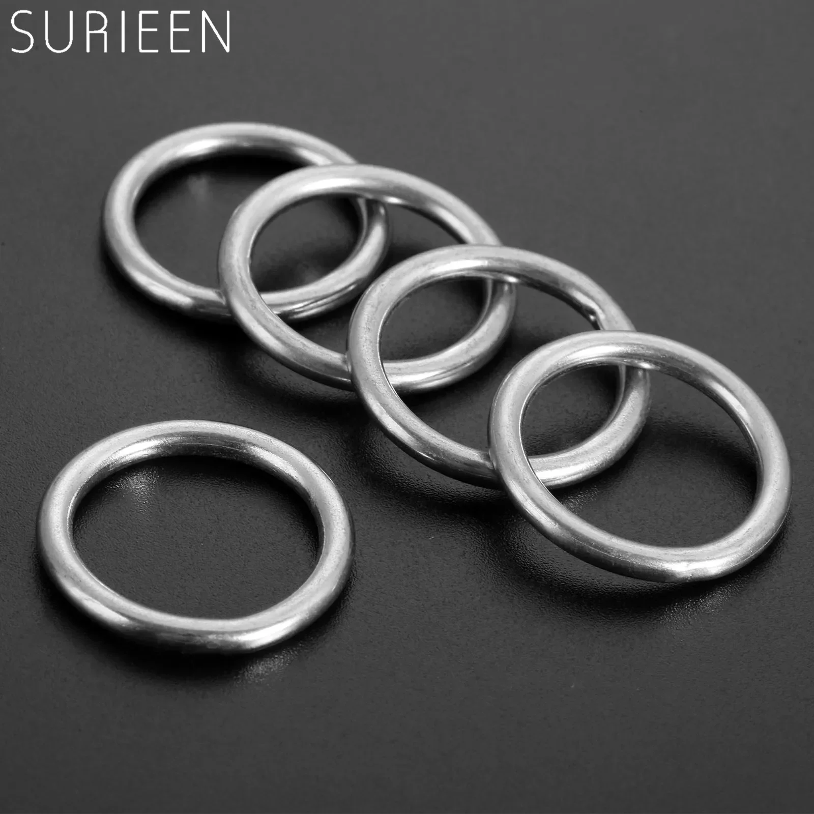 5pcs M3x20 M5x25 M5x30mm Smooth Welded Polished Marine 316 Stainless Steel Boat Hardware Round O-Rings Hammock Yoga Hanging Ring