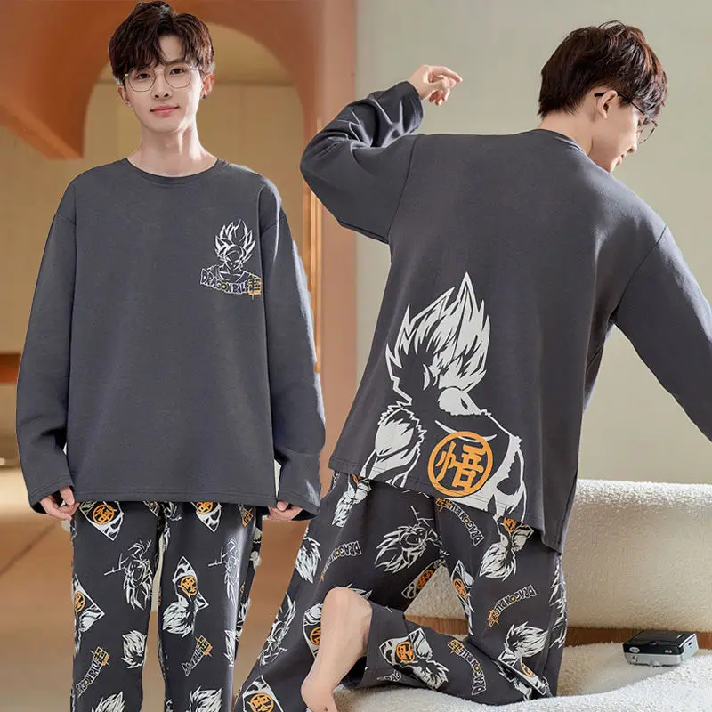

Naruto Pajamas Men's Summer Loose Casual Thin Short Sleeve Shorts Pure Cotton Cartoon Animation Home Clothes Set Gift Wholesale