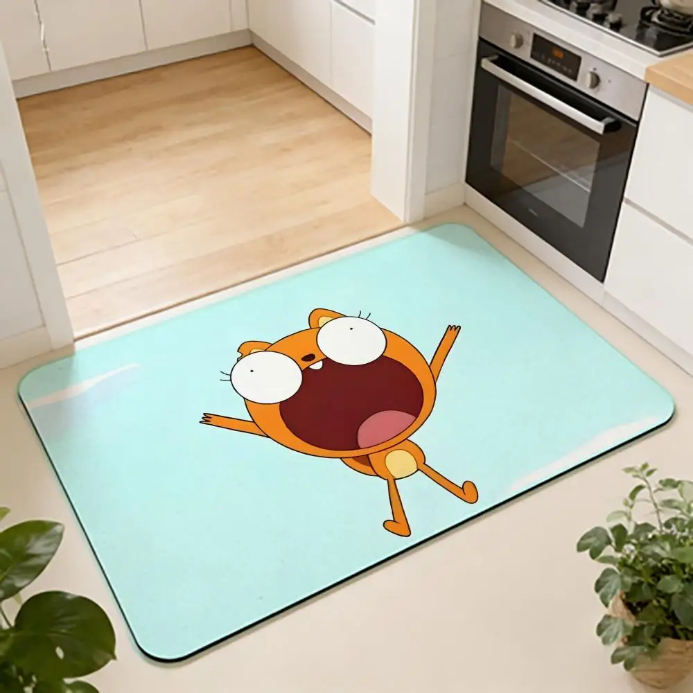 ANIME K-Kiff Bodenmatte, saugfähige Bodenmatte, rutschfester Eingangsteppich für Badezimmer, Waschräume und Toiletten