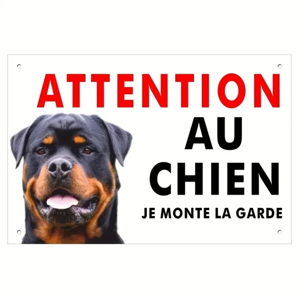 Rustikales Rottweiler-Aluminium-Wandkunstwerk, 8x12 Zoll, wasserdichtes, langlebiges Metallschild für Wohnzimmer, Café, Bar, Heimdekoration