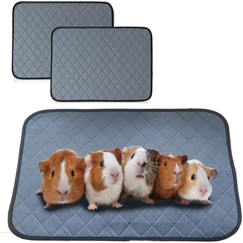 Rabbit Guinea Pig Cage Liner Small Pet Items Waterproof Anti Slip Bedding Mat Highly Absorbent Pee Pad for Hamsters Accessories