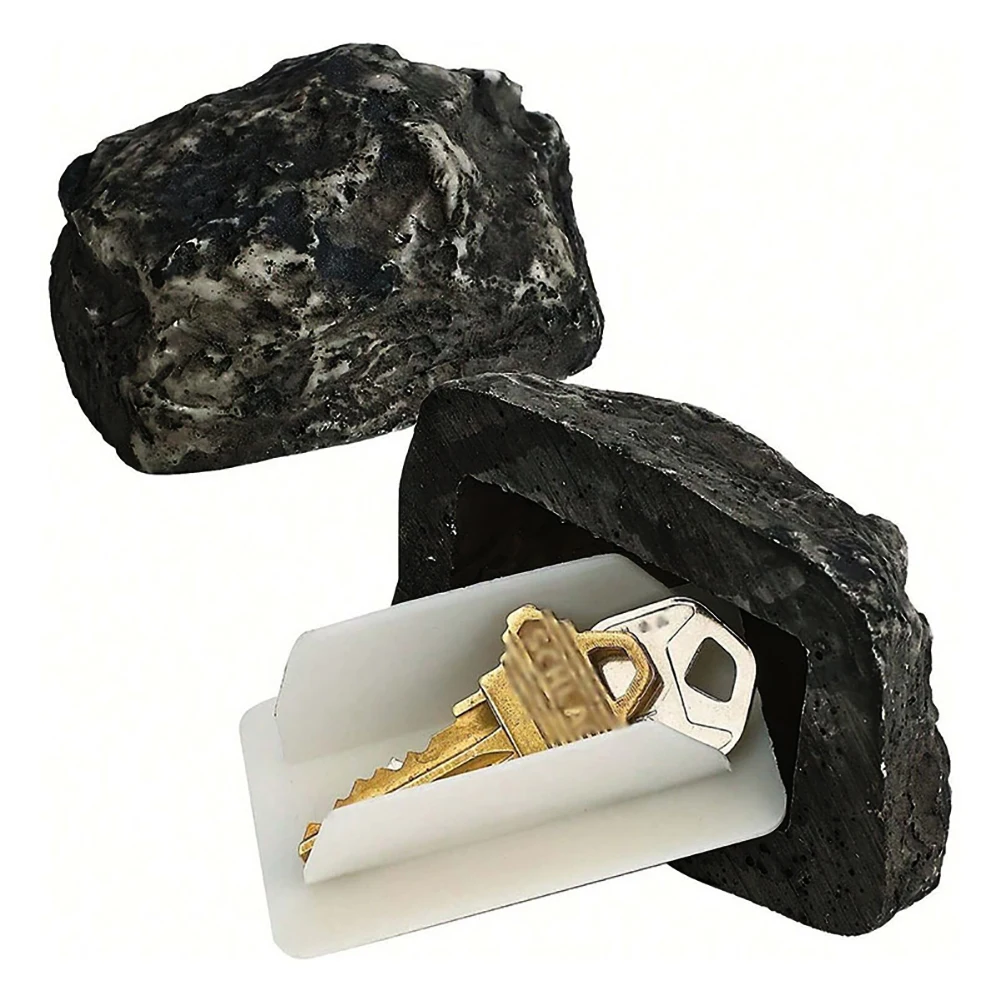 Garden Fake Stone Key Hide Rock Spare Key Storage Imitation Stone for Outdoor Garden Yard, Geocaching