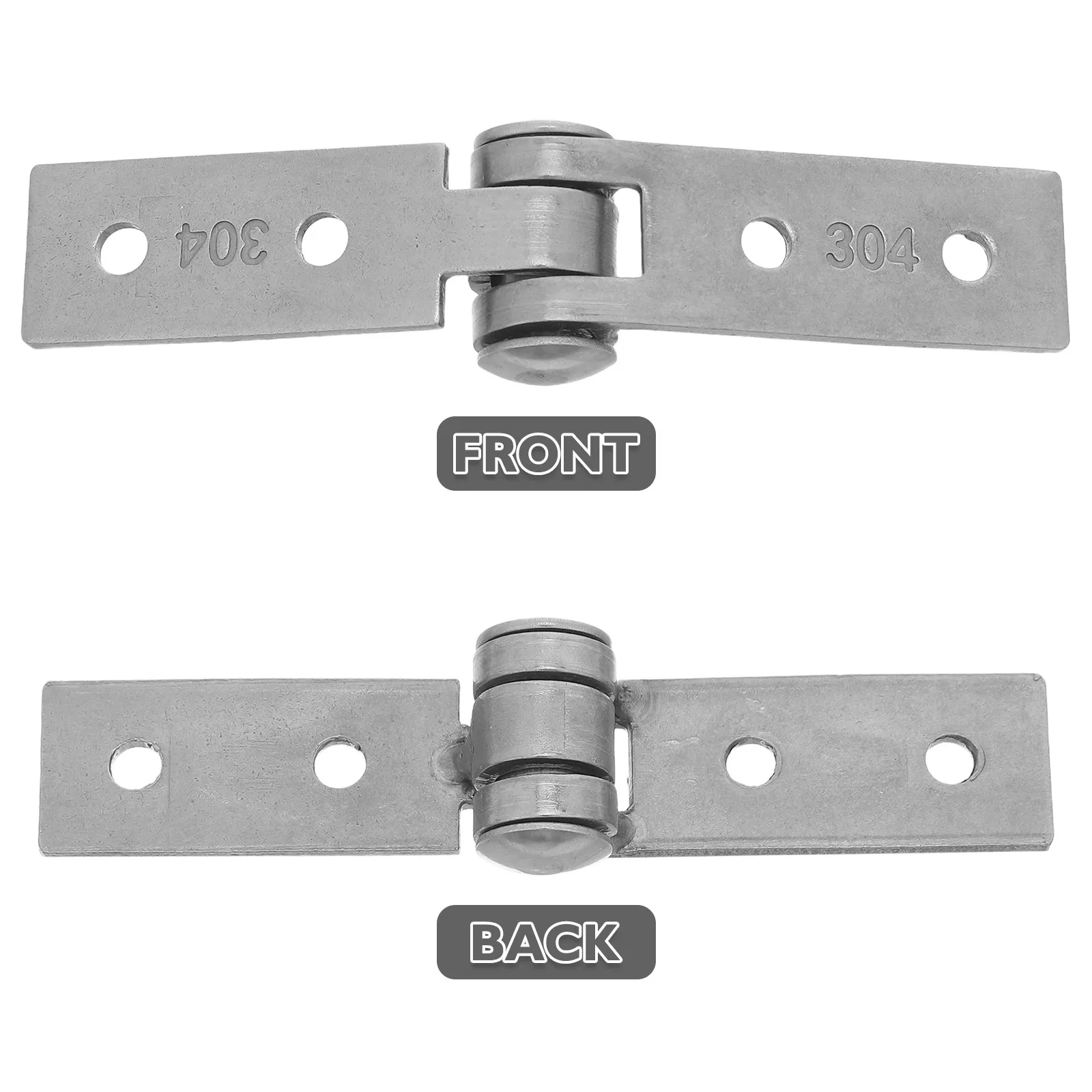 2Pcs Stainless Steel Folding Frameless Window Hinges Heavy Duty Four-Hole Multi-Use Window Replacement Hardware Smooth Silent