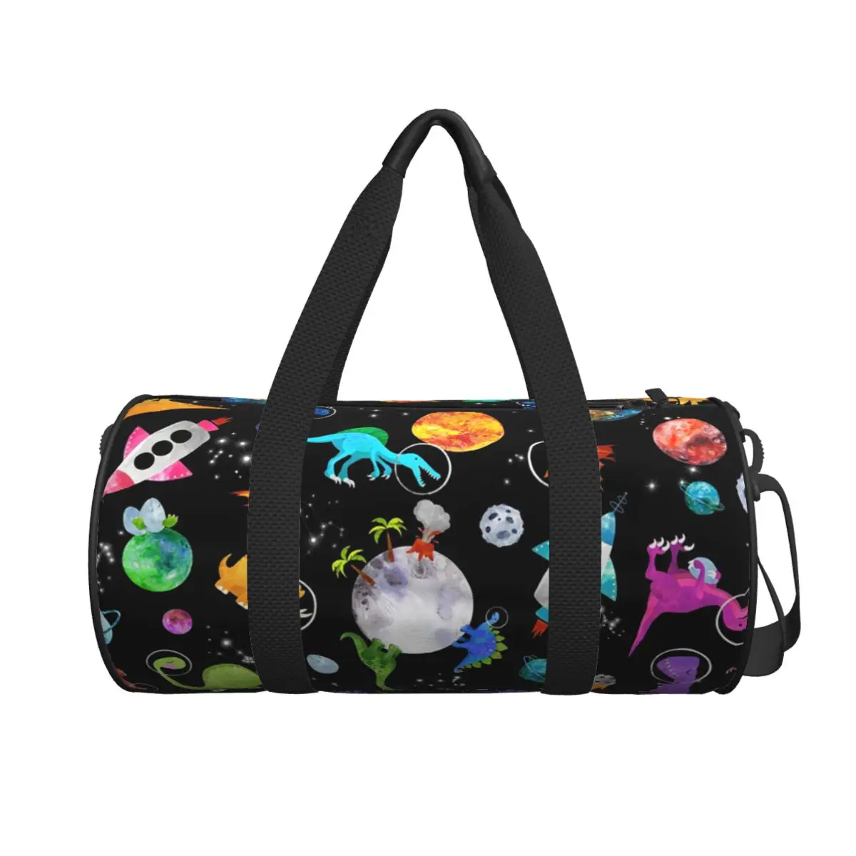 

Динозавр-космонавты в космосе, большая спортивная сумка, многофункциональная дорожная сумка Duffle, сумки для фитнеса