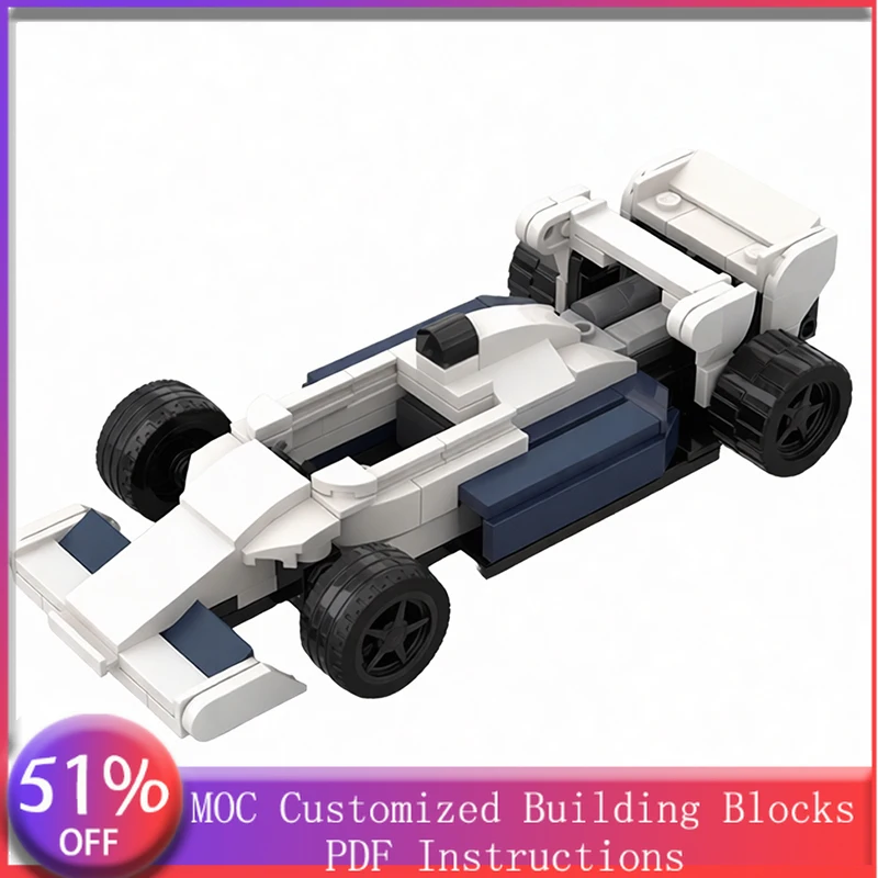 

200 PCS Racing Car White Super Racing MOC Customize Modular Building Block Creative Design Educational DIY Boy Assembly Toy Gift