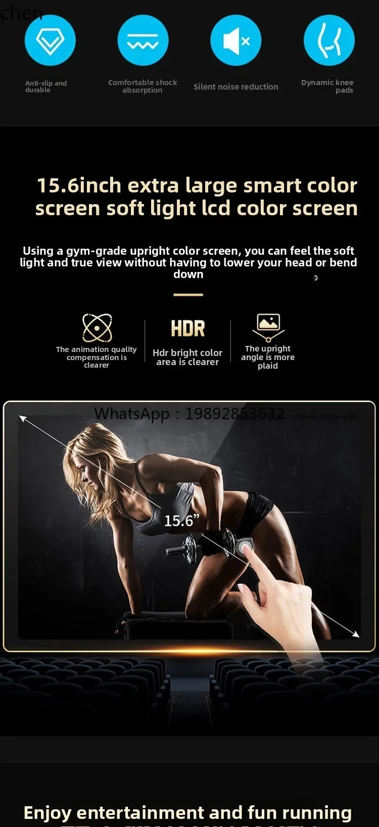 multi-function music treadmill color screen silent home foldable gym special