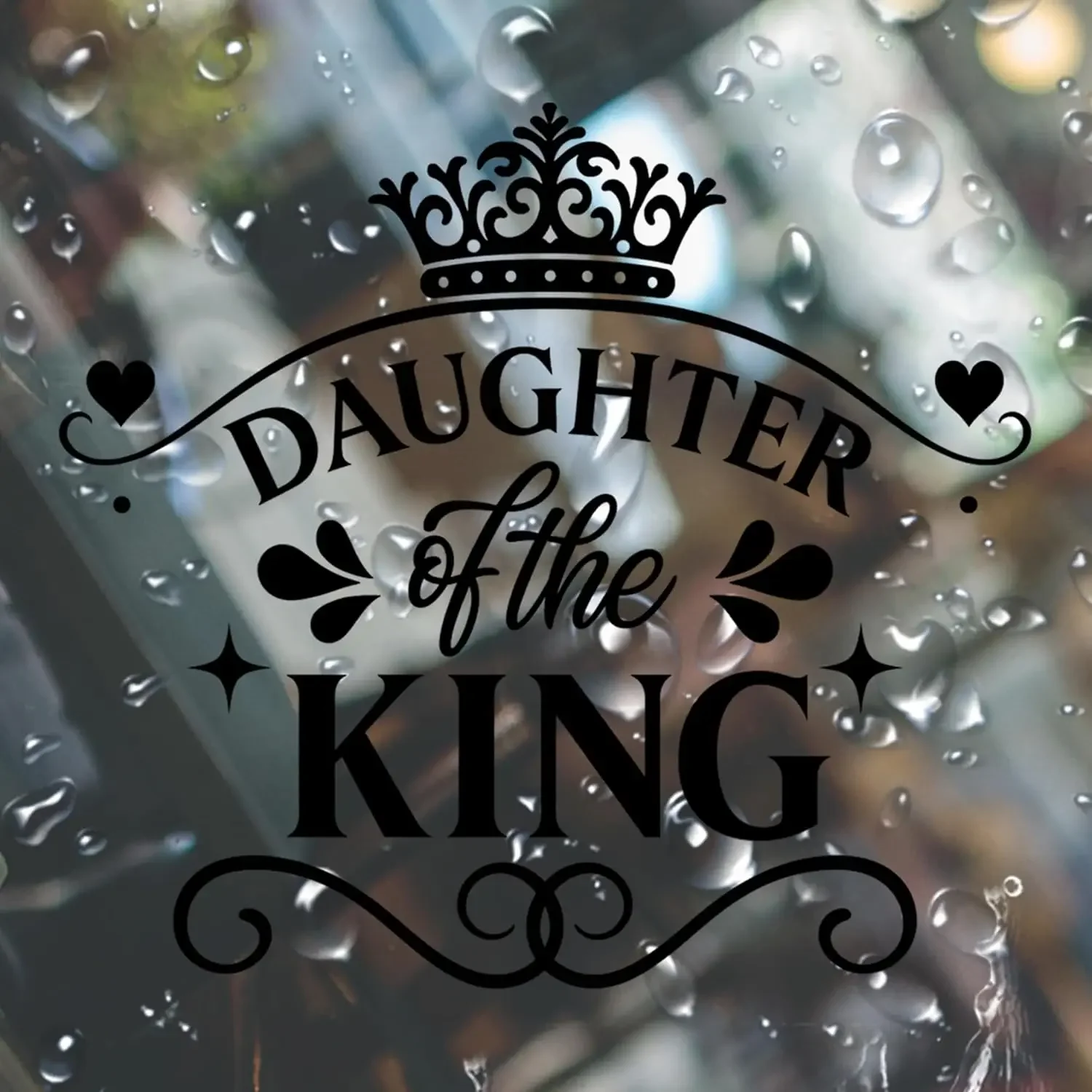 

1PC Daughter of The King Car Decal Sticker, Christian Faith Jesus Religious Inspirational Funny Wall Sticker