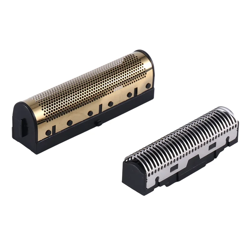 Lâminas de barbear elétricas, rede de faca de folha dourada e cabeça de corte adequada para kemei KM-2026 KM-2028 navalha flutuante