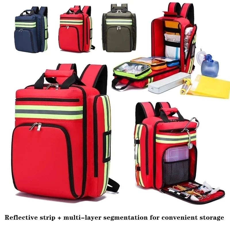 Kits de primeros auxilios, mochilas de rescate de emergencia, almacenamiento ordenado de gran capacidad, Kits de supervivencia para acampar al aire