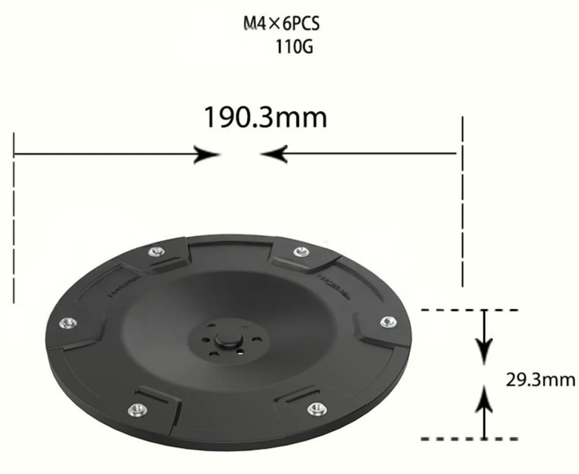 Disco de hoja de afinación para cortacésped robótico A26F RSDRA-01 Placa de cortacésped de 6 hojas Compatible con accesorios para cortacésped Dreame A1