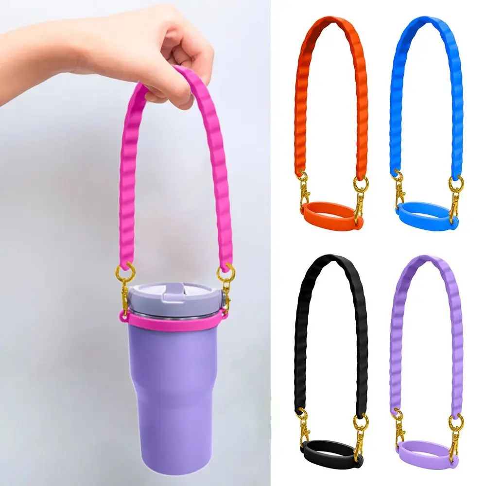 

Anti-slip Water Bottle Sling Carrier Holder Silicone with Strap Water Bottle Handle Soft for Stanley Cup