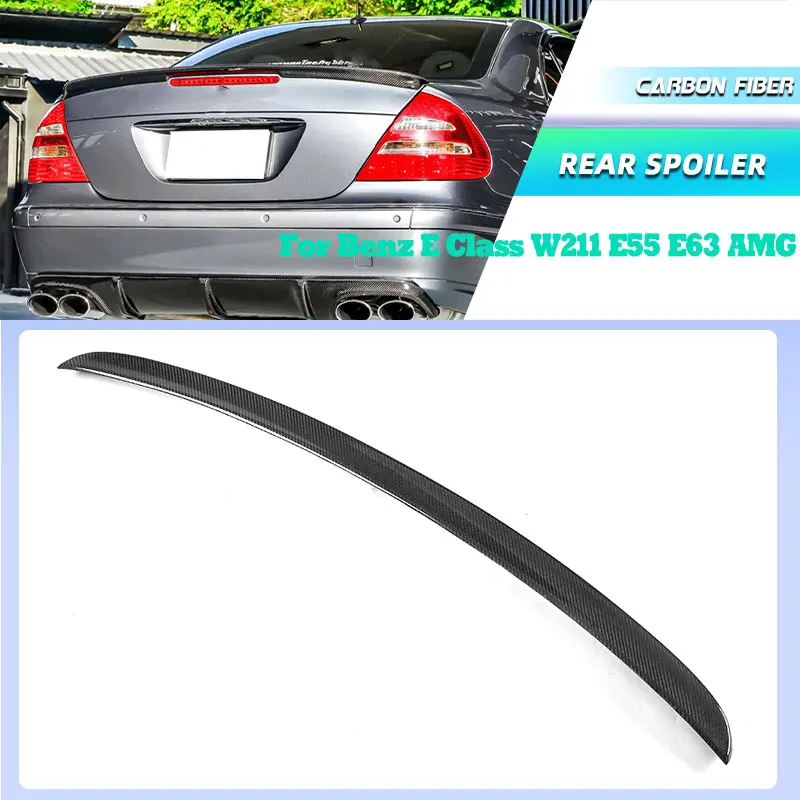 

Carbon Fiber Car Rear Trunk Spoiler Wings for Mercedes Benz E Class W211 E55 E63 AMG 2002-2008 Rear Spoiler Boot Wing Lip