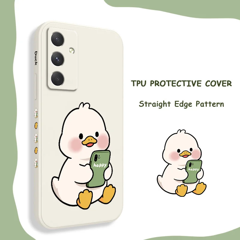 Casing Ponsel Bebek Lucu Untuk Samsung Galaxy A56 A36 A26 A16 A06 A17 A07 A55 A35 A25 A15 A05 A54 A34 A24 A14 A04 4G 5G
