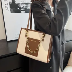 CGCBAG Women Fashion Tote Bags 2022 Simple Large Capacity Female Shoulder Bag Retro High Quality Leather Luxury Designe Handbag