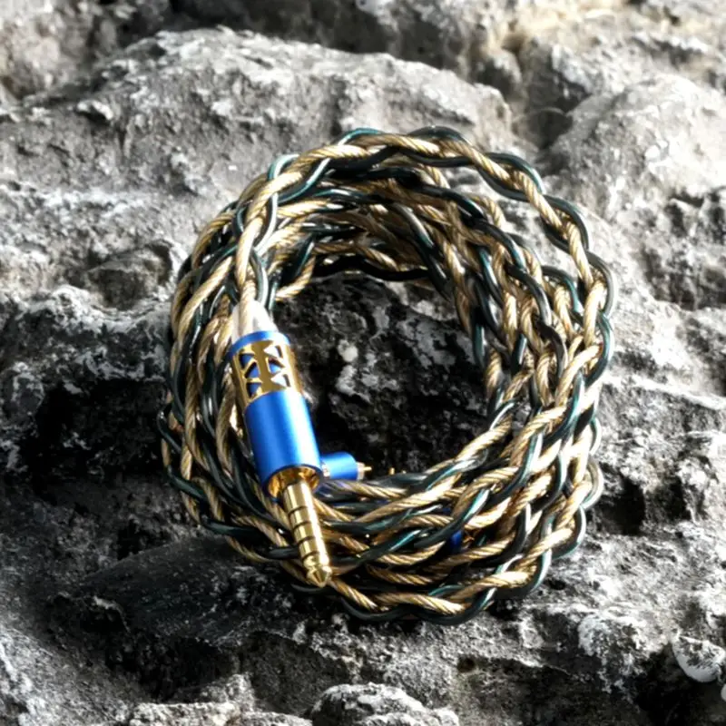 

XINHS P08 4-core single crystal copper alloy copper HIFI earphone upgrade cable, 2Pin/MMCX to 3.5mm/4.4mm plug