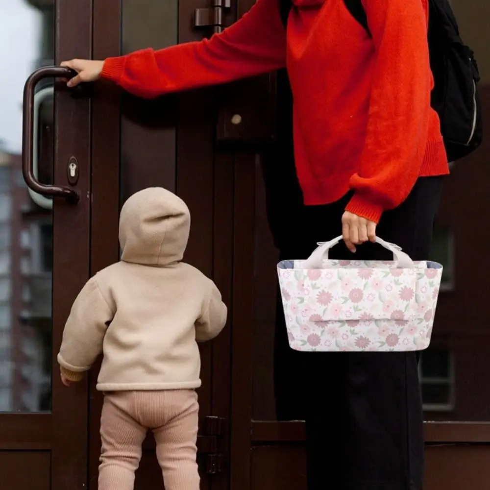 Large Capacity Baby Stroller Bag Hanging With Multiple Pockets Stroller Storage Hanging Bag Magnetic Button Oxford cloth