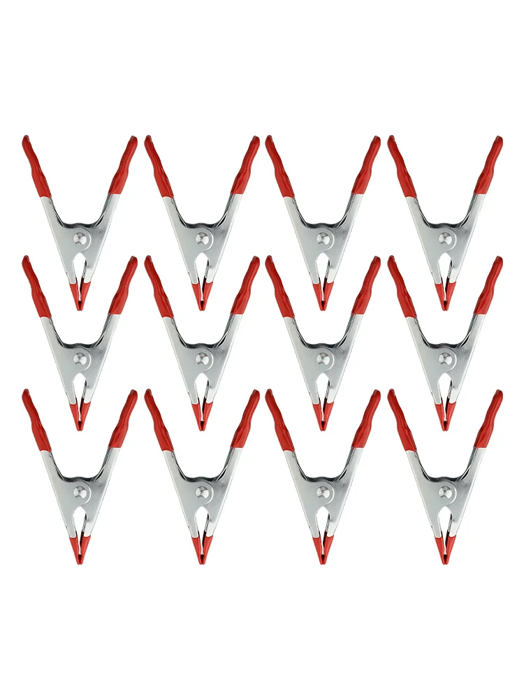 

Woodworking Tool Clips Heavy Duty Spring Clamps 12 Pack Set Adaptable For Supports 100*18mm For Attaching Lights