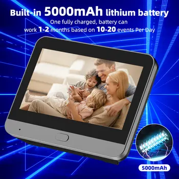 Mini Smart Life Tuya 3MP 140° širokoúhlý záběr 2,4 GHz WiFi magické dveřní kukátko PIR kamera digitální dveřní kukátko napájené z baterie 8 nejlepší prodej kukátko Wi-Fi - №4